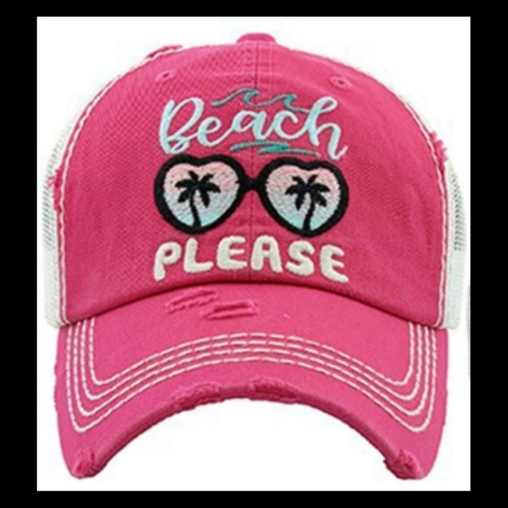 𝅺Pink baseball cap Beach Please Hat LAST ONE Sunglasses Swimmer BEST SELLER New